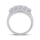 14K White Gold Round Diamond Mens Channel - Set Band Ring 3 Cttw - Splendid Jewellery