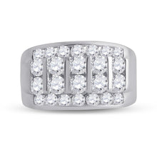 Load image into Gallery viewer, 14K White Gold Round Diamond Mens Channel - Set Band Ring 3 Cttw - Splendid Jewellery