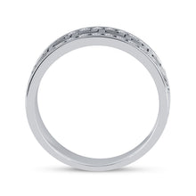 Load image into Gallery viewer, 14K White Gold Round Diamond Men's Grecco Wedding Anniversary Band 3/4 Cttw - Splendid Jewellery