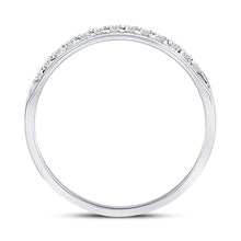Load image into Gallery viewer, 14K White Gold Round Diamond Men's Machine Set Wedding Band Ring 1/5 Cttw - Splendid Jewellery