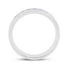 14K White Gold Round Diamond Men's Machine Set Wedding Channel Band Ring 1/2 Cttw - Splendid Jewellery
