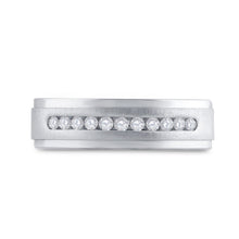 Load image into Gallery viewer, 14K White Gold Round Diamond Men's Single Row Wedding Band Ring 1/4 Cttw - Splendid Jewellery