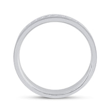 Load image into Gallery viewer, 14K White Gold Round Diamond Men's Single Row Wedding Band Ring 1/4 Cttw - Splendid Jewellery