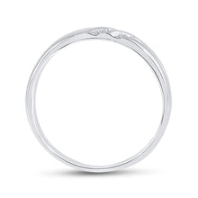 Load image into Gallery viewer, 14K White Gold Round Diamond Men's Wedding Anniversary Band Ring 1/8 Cttw - Splendid Jewellery