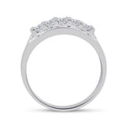 14K White Gold Round Diamond Men's Wedding Channel Set Band Ring 1 Cttw - Splendid Jewellery