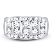 Load image into Gallery viewer, 14K White Gold Round Diamond Men's Wedding Channel Set Band Ring 2 Cttw - Splendid Jewellery