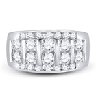 14K White Gold Round Diamond Men's Wedding Channel Set Band Ring 2 Cttw - Splendid Jewellery