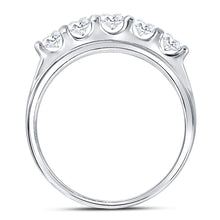 Load image into Gallery viewer, 14K White Gold Round Diamond Men's Wedding Channel Set Band Ring 2 Cttw - Splendid Jewellery