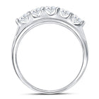 14K White Gold Round Diamond Men's Wedding Channel Set Band Ring 2 Cttw - Splendid Jewellery
