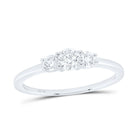 14K White Gold Round Diamond Women's 3 Stone Bridal Wedding Engagement Ring 1/2 Cttw - Splendid Jewellery