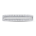 14K White Gold Round Diamond Women's Anniversary Band Ring 1/2 Cttw - Splendid Jewellery