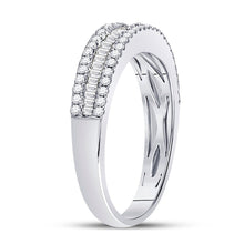 Load image into Gallery viewer, 14K White Gold Round Diamond Women's Anniversary Band Ring 1/2 Cttw - Splendid Jewellery