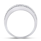 14K White Gold Round Diamond Women's Anniversary Band Ring 1/2 Cttw - Splendid Jewellery