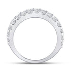 14K White Gold Round Diamond Women's Anniversary Band Ring 2 2 1/2 Cttw - Splendid Jewellery