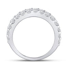 14K White Gold Round Diamond Women's Anniversary Band Ring 2 2 1/2 Cttw - Splendid Jewellery