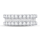 14K White Gold Round Diamond Women's Anniversary Band Ring 2 2 1/2 Cttw - Splendid Jewellery