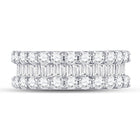 14K White Gold Round Diamond Women's Anniversary Band Ring 2 2 1/2 Cttw - Splendid Jewellery