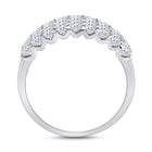 14K White Gold Round Diamond Women's Anniversary Band Ring 2 Cttw - Splendid Jewellery