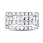 14K White Gold Round Diamond Women's Anniversary Band Ring 2 Cttw - Splendid Jewellery
