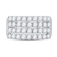 Load image into Gallery viewer, 14K White Gold Round Diamond Women's Anniversary Band Ring 2 Cttw - Splendid Jewellery