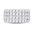 14K White Gold Round Diamond Women's Anniversary Band Ring 2 Cttw - Splendid Jewellery