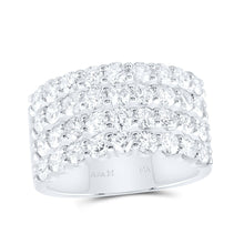 Load image into Gallery viewer, 14K White Gold Round Diamond Women's Anniversary Band Ring 2 Cttw - Splendid Jewellery