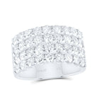 14K White Gold Round Diamond Women's Anniversary Band Ring 2 Cttw - Splendid Jewellery