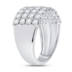 14K White Gold Round Diamond Women's Anniversary Band Ring 2 Cttw - Splendid Jewellery
