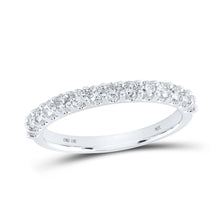 Load image into Gallery viewer, 14K White Gold Round Diamond Women's Band 1/2 Cttw - Splendid Jewellery