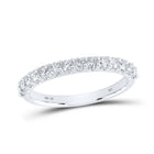 14K White Gold Round Diamond Women's Band 1/2 Cttw - Splendid Jewellery