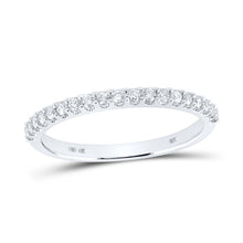 Load image into Gallery viewer, 14K White Gold Round Diamond Women's Band 1/4 Cttw - Splendid Jewellery