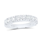 14K White Gold Round Diamond Women's Band 2 Cttw - Splendid Jewellery