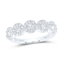Load image into Gallery viewer, 14K White Gold Round Diamond Women's Band Ring 1 Cttw - Splendid Jewellery