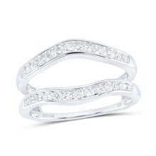 Load image into Gallery viewer, 14K White Gold Round Diamond Women's Bridal Wedding Enhancer Band Wrap Ring 1/2 Cttw - Splendid Jewellery