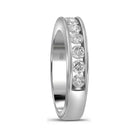 14K White Gold Round Diamond Women's Channel Set Single Row Wedding Band 1 Cttw - Splendid Jewellery