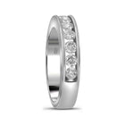 14K White Gold Round Diamond Women's Channel Set Single Row Wedding Band 1 Cttw - Splendid Jewellery