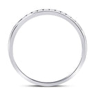 14K White Gold Round Diamond Women's Channel Set Single Row Wedding Band 1/10 Cttw - Splendid Jewellery