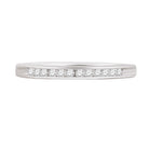 14K White Gold Round Diamond Women's Channel Set Wedding Band 1/6 Cttw - Splendid Jewellery