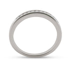 14K White Gold Round Diamond Women's Channel Set Wedding Band 1/6 Cttw - Splendid Jewellery