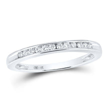 Load image into Gallery viewer, 14K White Gold Round Diamond Women's Channel Set Wedding Band 1/6 Cttw - Splendid Jewellery