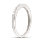 14K White Gold Round Diamond Women's Channel Set Wedding Band 1/6 Cttw - Splendid Jewellery