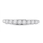 14K White Gold Round Diamond Women's Classic Anniversary Band Ring 1/2 Cttw - Splendid Jewellery