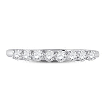 Load image into Gallery viewer, 14K White Gold Round Diamond Women's Classic Anniversary Band Ring 1/2 Cttw - Splendid Jewellery