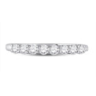 14K White Gold Round Diamond Women's Classic Anniversary Band Ring 1/2 Cttw - Splendid Jewellery