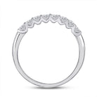 14K White Gold Round Diamond Women's Classic Anniversary Band Ring 1/2 Cttw - Splendid Jewellery