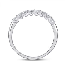 Load image into Gallery viewer, 14K White Gold Round Diamond Women's Classic Anniversary Band Ring 1/2 Cttw - Splendid Jewellery