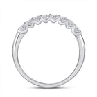 14K White Gold Round Diamond Women's Classic Anniversary Band Ring 1/2 Cttw - Splendid Jewellery