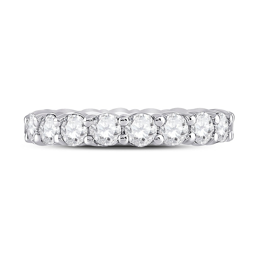 14K White Gold Round Diamond Women's Classic Eternity Ring 27/8 Cttw - Splendid Jewellery