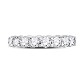 14K White Gold Round Diamond Women's Classic Eternity Ring 27/8 Cttw - Splendid Jewellery