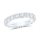 14K White Gold Round Diamond Women's Classic Eternity Ring 27/8 Cttw - Splendid Jewellery